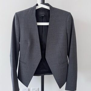 Theory Charcoal Open-Front Blazer